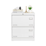 SINOFURN White 2-Drawer 23.6-in File Cabinet