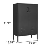 SINOFURN Black 25.6-in File Cabinet