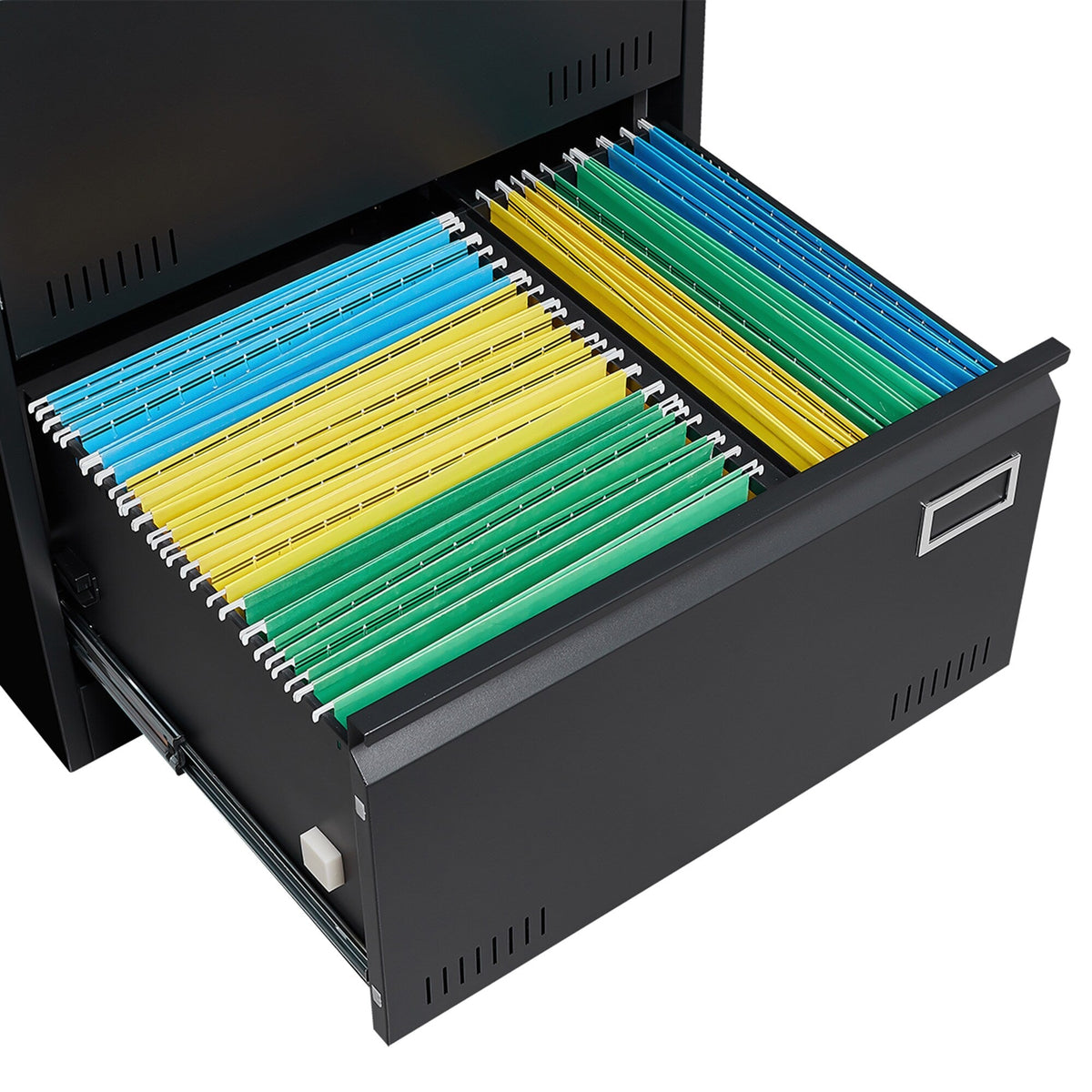 SINOFURN Black 2-Drawer 23.6-in File Cabinet