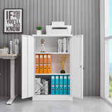 SINOFURN White 25.6-in File Cabinet