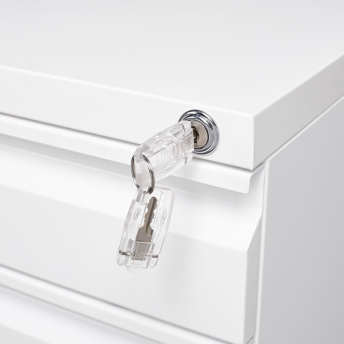 SINOFURN White 3-Drawer 15.4-in File Cabinet