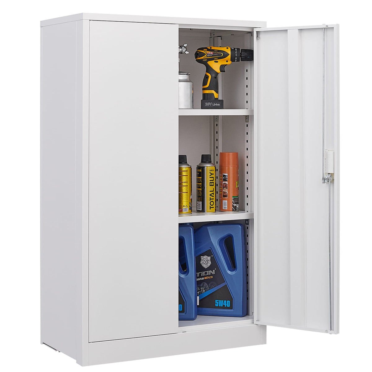 SINOFURN White 25.6-in File Cabinet
