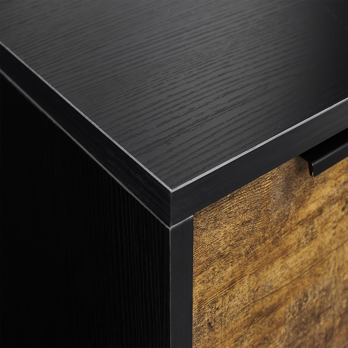 SINOFURN Black 2-Drawer 15.7-in File Cabinet