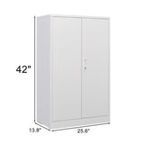 SINOFURN White 25.6-in File Cabinet