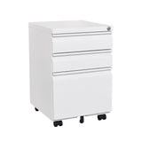 SINOFURN White 3-Drawer 15.4-in File Cabinet