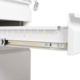 SINOFURN White 3-Drawer 15.4-in File Cabinet