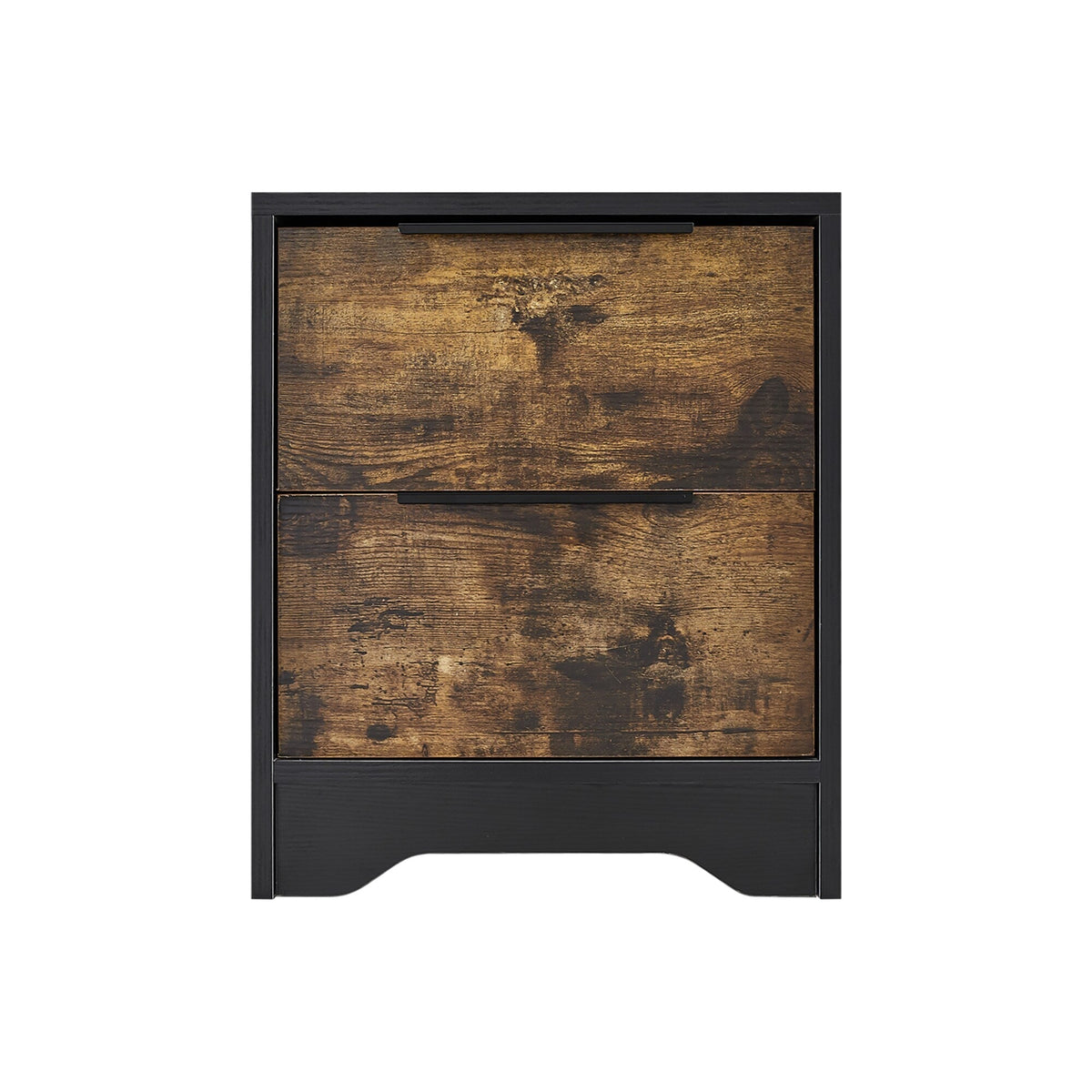 SINOFURN Black 2-Drawer 15.7-in File Cabinet