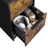 SINOFURN Black 2-Drawer 15.7-in File Cabinet