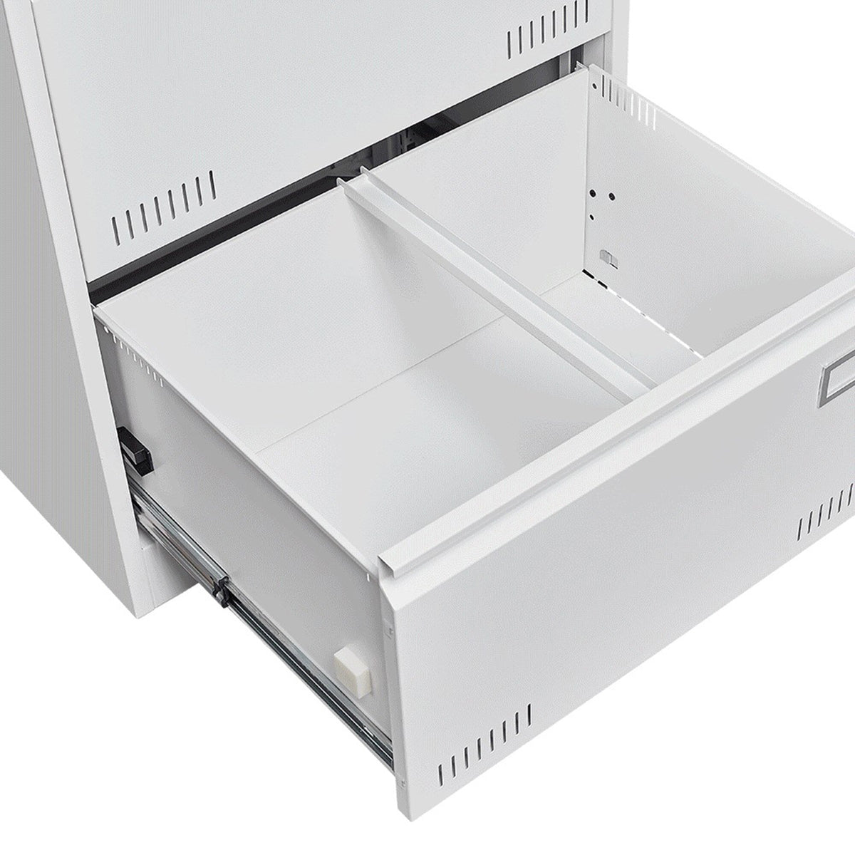SINOFURN Black+White 2-Drawer 23.6-in File Cabinet