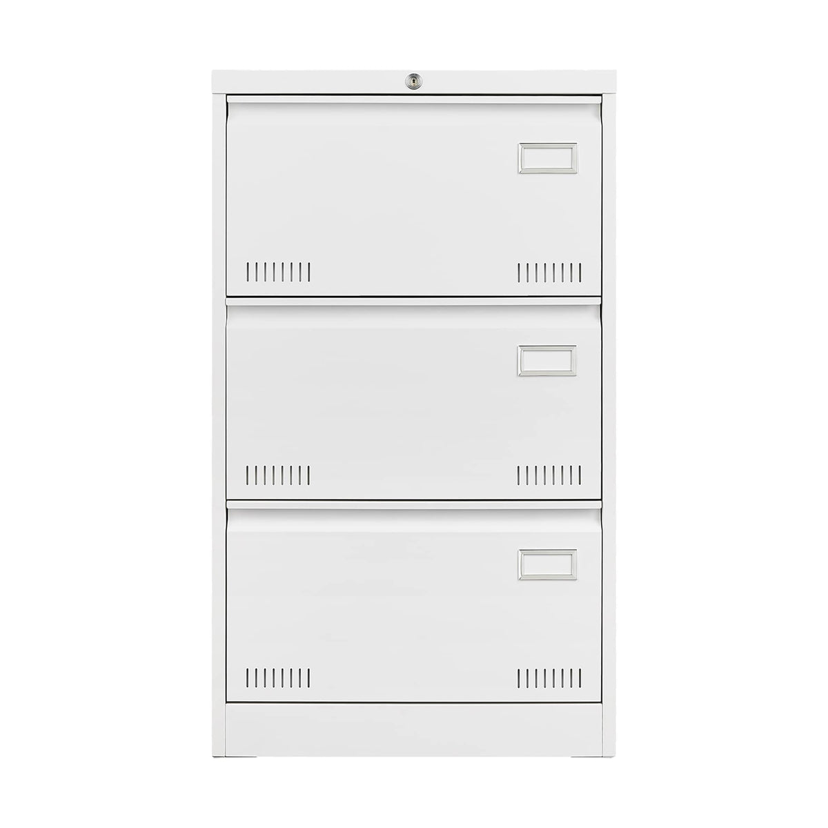 SINOFURN White 3-Drawer 23.6-in File Cabinet