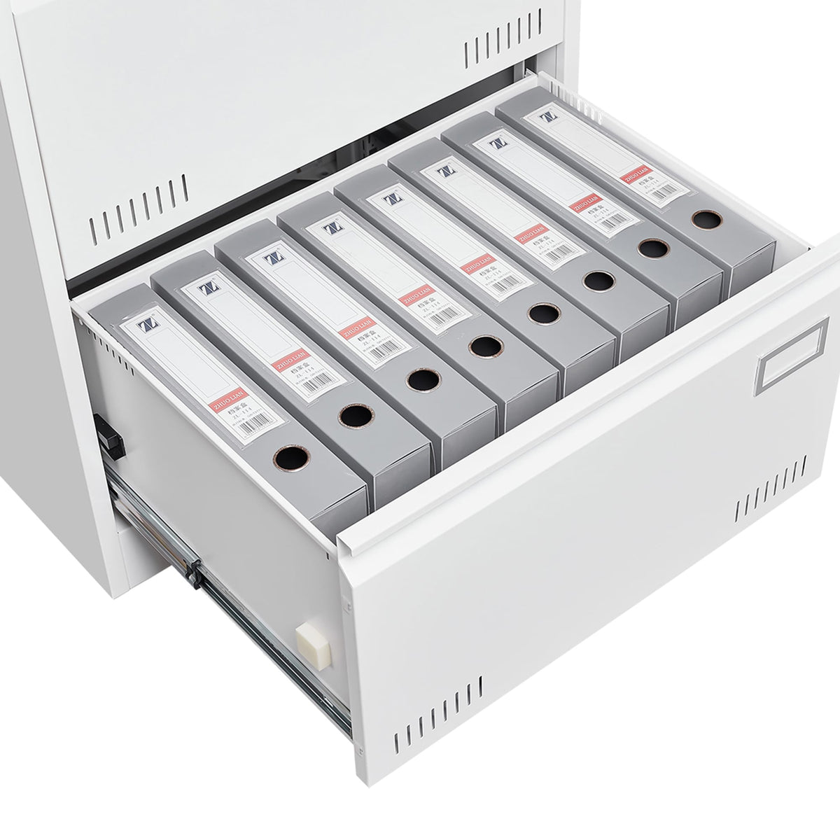 SINOFURN White 3-Drawer 23.6-in File Cabinet