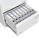 SINOFURN White 3-Drawer 23.6-in File Cabinet