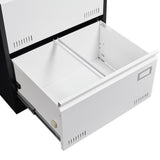 SINOFURN Black+White 3-Drawer 23.6-in File Cabinet