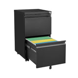 SINOFURN Black 2-Drawer 15.4-in File Cabinet