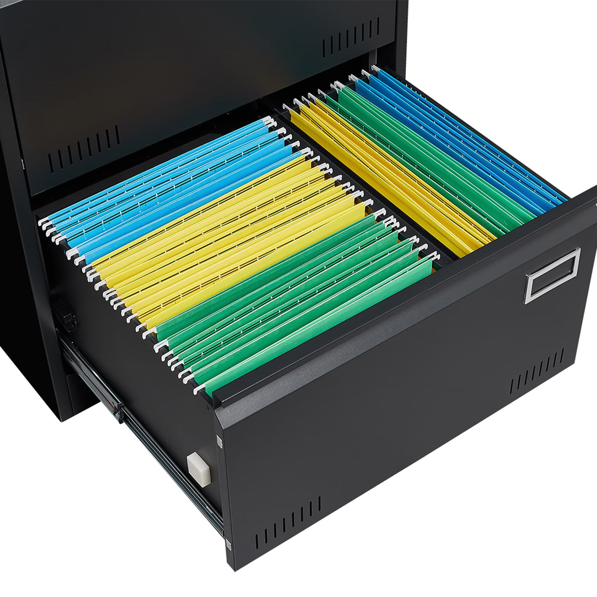 SINOFURN Black 3-Drawer 23.6-in File Cabinet