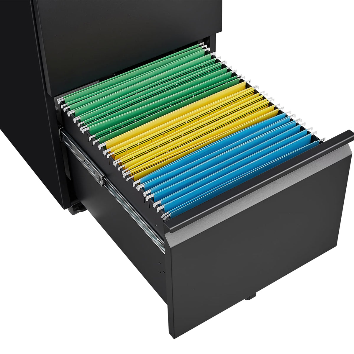 SINOFURN Black 2-Drawer 15.4-in File Cabinet