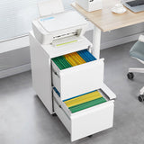 SINOFURN White 2-Drawer 15.4-in File Cabinet