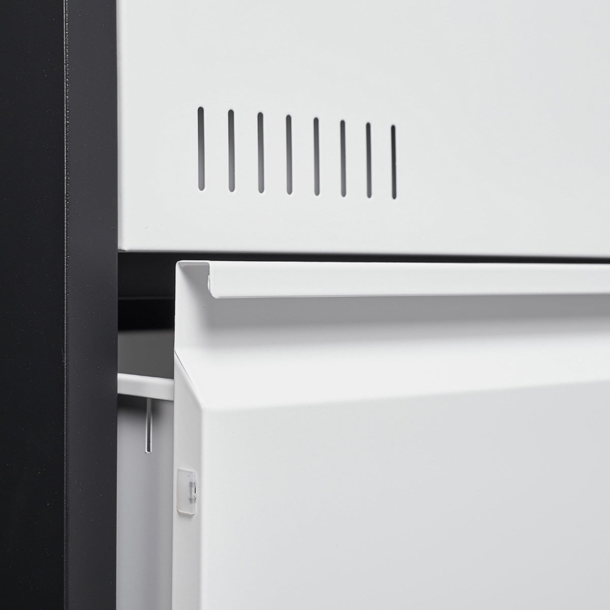 SINOFURN Black+White 3-Drawer 23.6-in File Cabinet