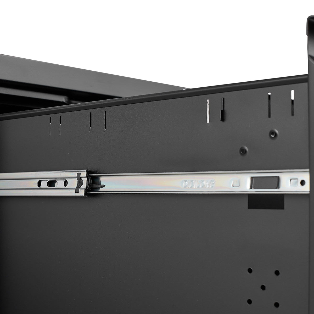 SINOFURN Black 2-Drawer 15.4-in File Cabinet