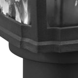 Marquette Line Voltage Black 1-Light 4 in. x 4 in. Deck Post Light Lantern - Super Arbor