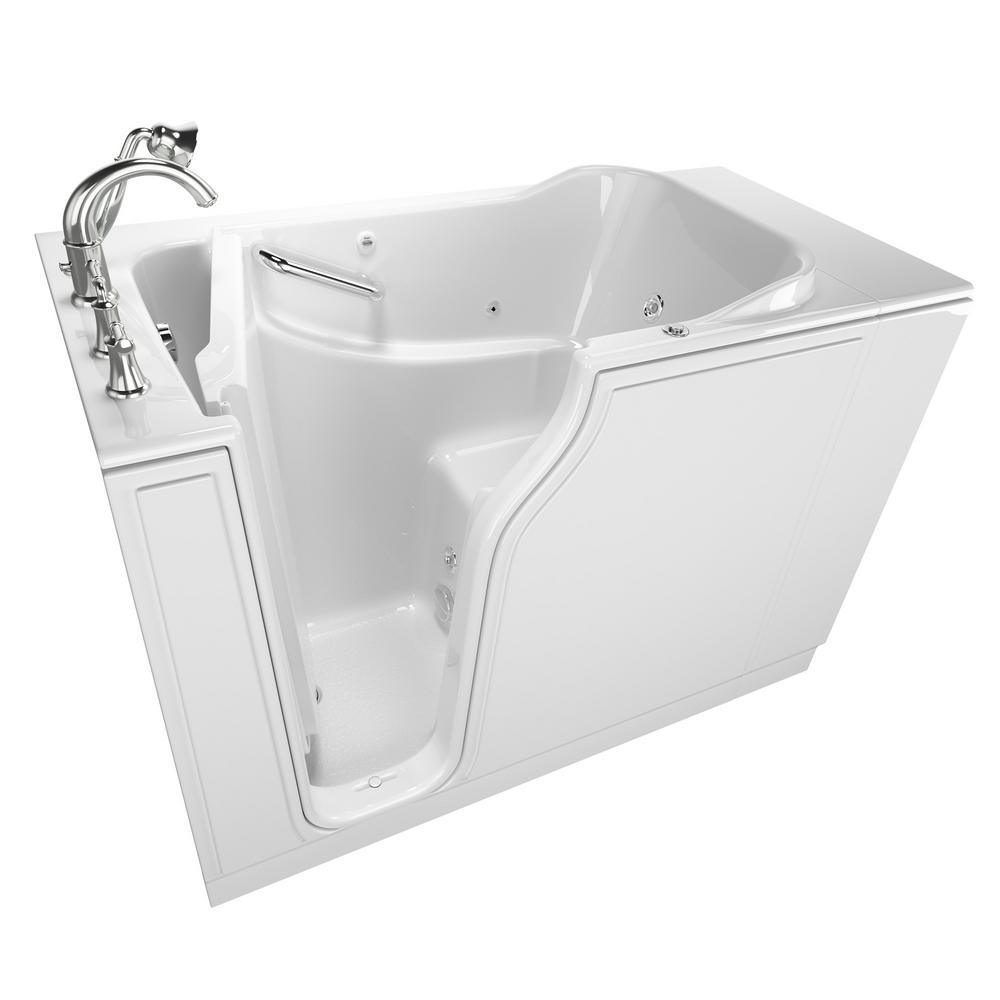 Gelcoat Value Series 52 in. Right Hand Walk-In Whirlpool Bathtub in White - Super Arbor