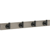 Rustic 18 in. L Gray and Black Post Hook Rail - Super Arbor