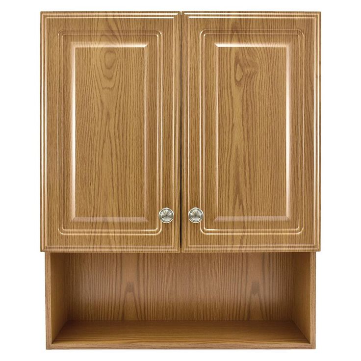 23-1/8 in. W x 27-7/8 in. H Framed Surface-Mount Bathroom Medicine Cabinet in Oak
