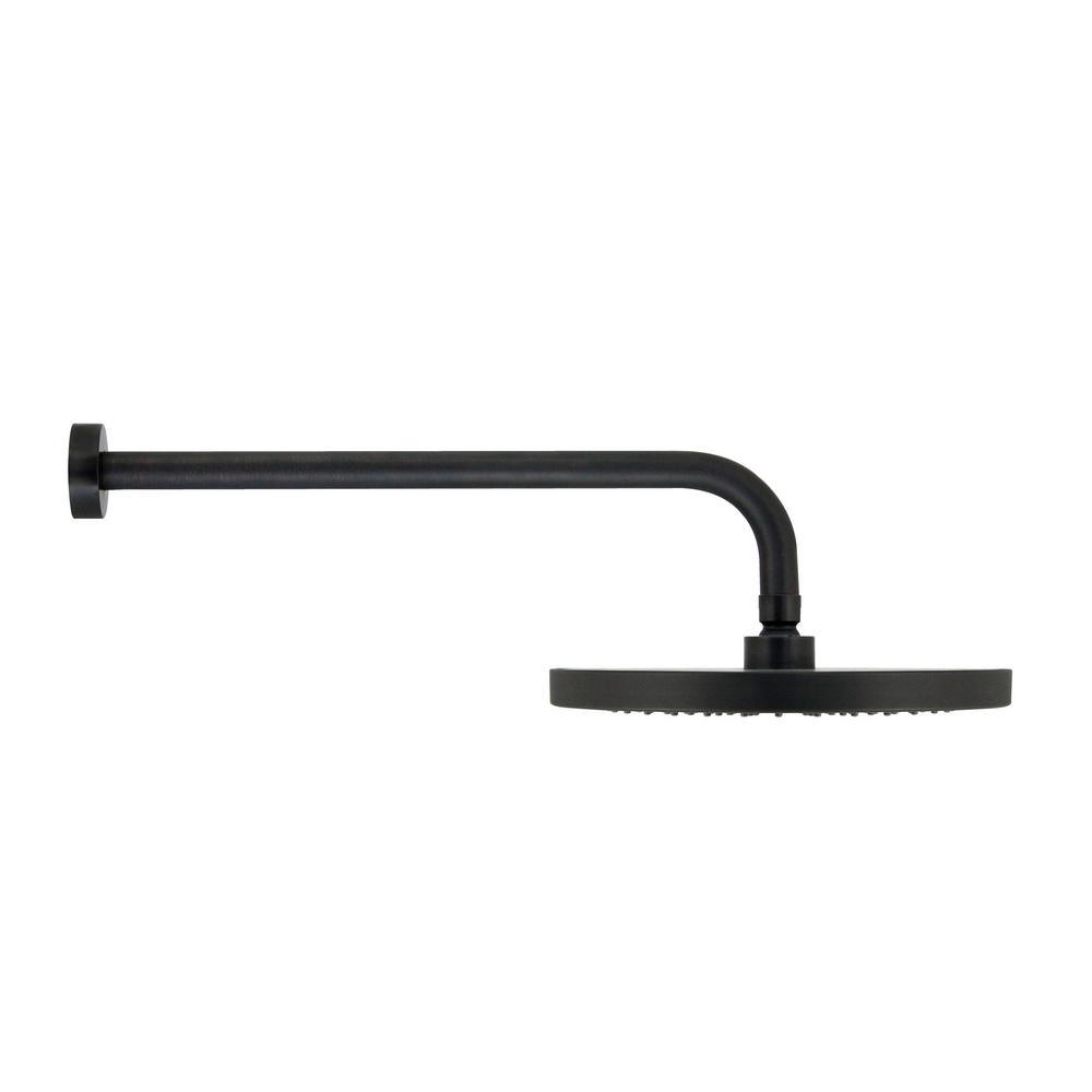 1-Spray 10 in. Single Wall Mount Waterfall Fixed Rain Shower Head in Rubbed Bronze - Super Arbor
