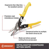 Crescent Wiss 9-3/4 in. Compound Action Straight, Left, and Right Cut Aviation Snips
