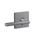 Custom Latitude Matte Black Collins Trim Combined Interior Door Lever - Super Arbor