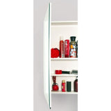 24 in. W x 24 in. H x 5 in. D Frameless Bi-View Surface-Mount Medicine Cabinet with Easy Hang System in White