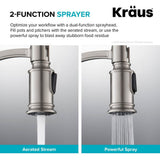 Sellette Single-Handle Pull-Down Sprayer Kitchen Faucet with Dual Function Sprayhead in Spot Free Stainless Steel - Super Arbor
