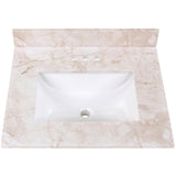 37 in. W x 22 in. D Stone Effects Vanity Top in Cold Fusion with White Sink - Super Arbor