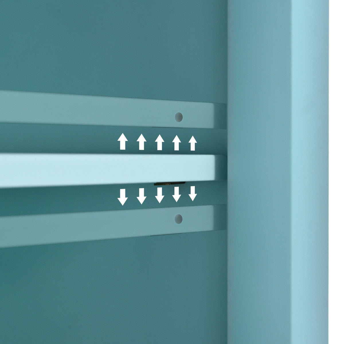 SINOFURN Green Mdf Base with Wood Top Rolling Kitchen Island (20.5-in x 52.2-in x 36.6-in)