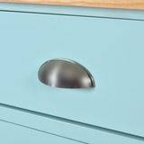 SINOFURN Green Mdf Base with Wood Top Rolling Kitchen Island (20.5-in x 52.2-in x 36.6-in)