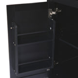 SINOFURN Black Mdf Base with Wood Top Rolling Kitchen Island (17.7-in x 53.1-in x 37.2-in)