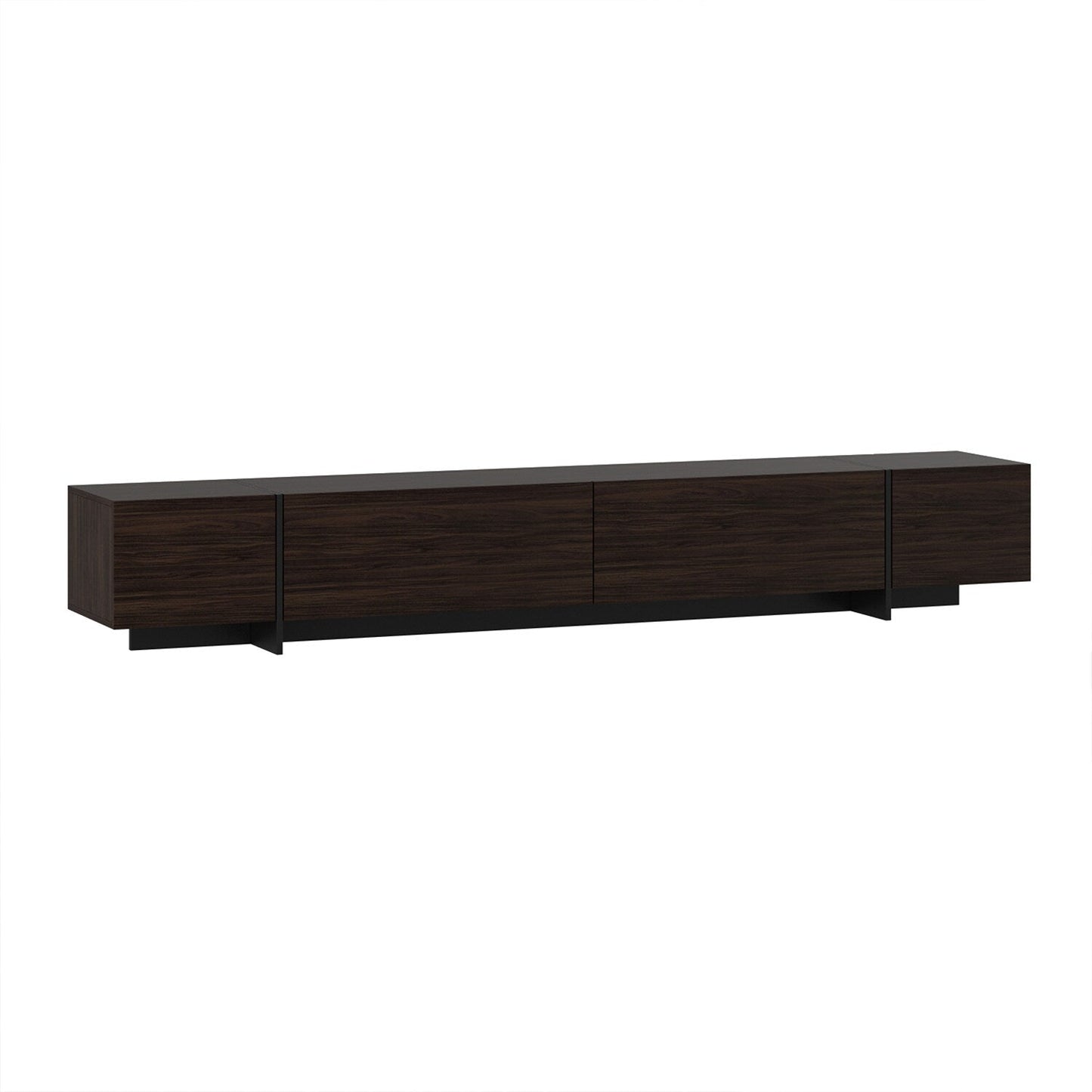 FUFU&GAGA Modern/Contemporary Dark Brown Tv Cabinet Integrated Tv Mount (Accommodates TVs more than 70-in)