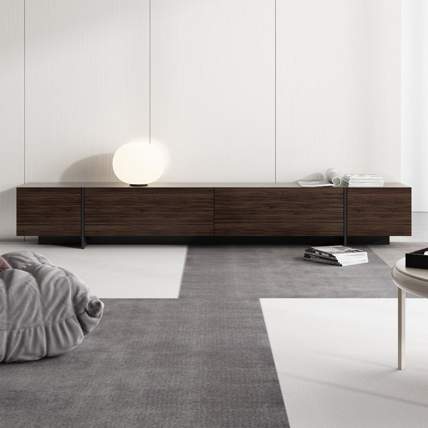FUFU&GAGA Modern/Contemporary Dark Brown Tv Cabinet Integrated Tv Mount (Accommodates TVs more than 70-in)
