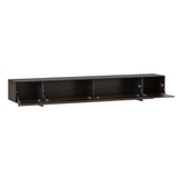 FUFU&GAGA Modern/Contemporary Dark Brown Tv Cabinet Integrated Tv Mount (Accommodates TVs more than 70-in)