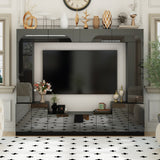 FUFU&GAGA Modern/Contemporary Black Tv Cabinet Integrated Tv Mount (Accommodates TVs up to 80-in)
