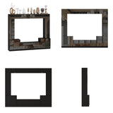 FUFU&GAGA Modern/Contemporary Black Tv Cabinet Integrated Tv Mount (Accommodates TVs up to 80-in)