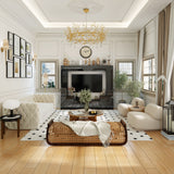 FUFU&GAGA Modern/Contemporary Black Tv Cabinet Integrated Tv Mount (Accommodates TVs up to 80-in)