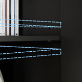 FUFU&GAGA Modern/Contemporary Black Tv Cabinet Integrated Tv Mount (Accommodates TVs up to 80-in)