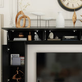 FUFU&GAGA Modern/Contemporary Black Tv Cabinet Integrated Tv Mount (Accommodates TVs up to 80-in)