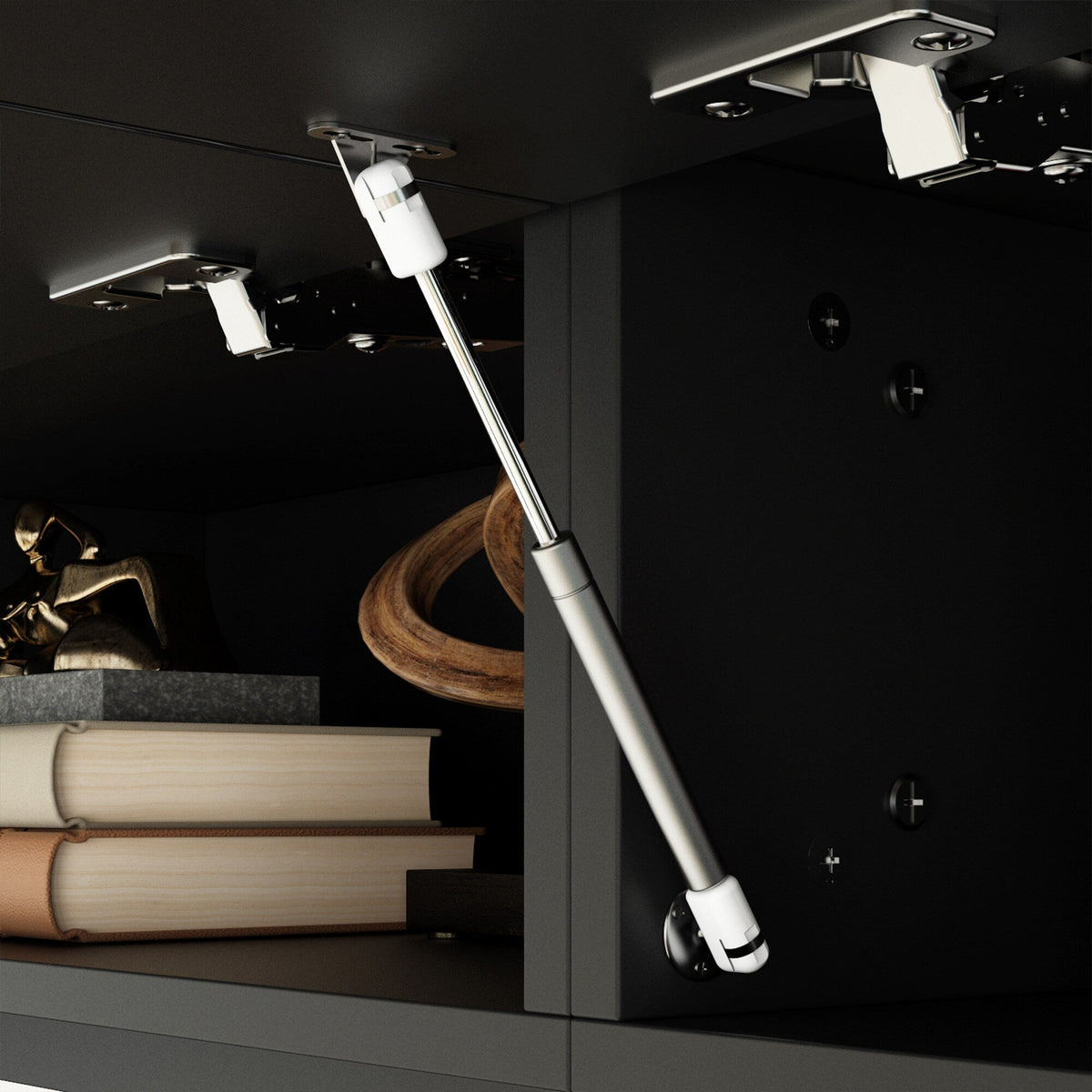 FUFU&GAGA Modern/Contemporary Black Tv Cabinet Integrated Tv Mount (Accommodates TVs up to 80-in)
