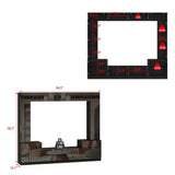 FUFU&GAGA Modern/Contemporary Black Tv Cabinet Integrated Tv Mount (Accommodates TVs up to 80-in)