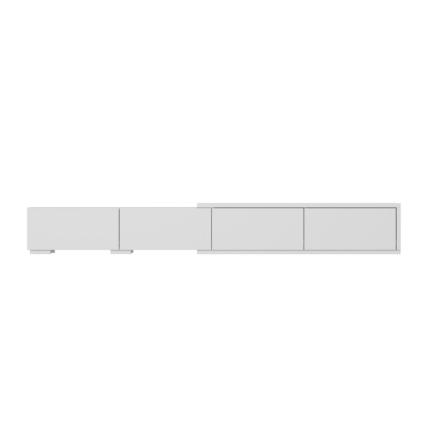 FUFU&GAGA Modern/Contemporary White Tv Cabinet Integrated Tv Mount (Accommodates TVs up to 80-in)