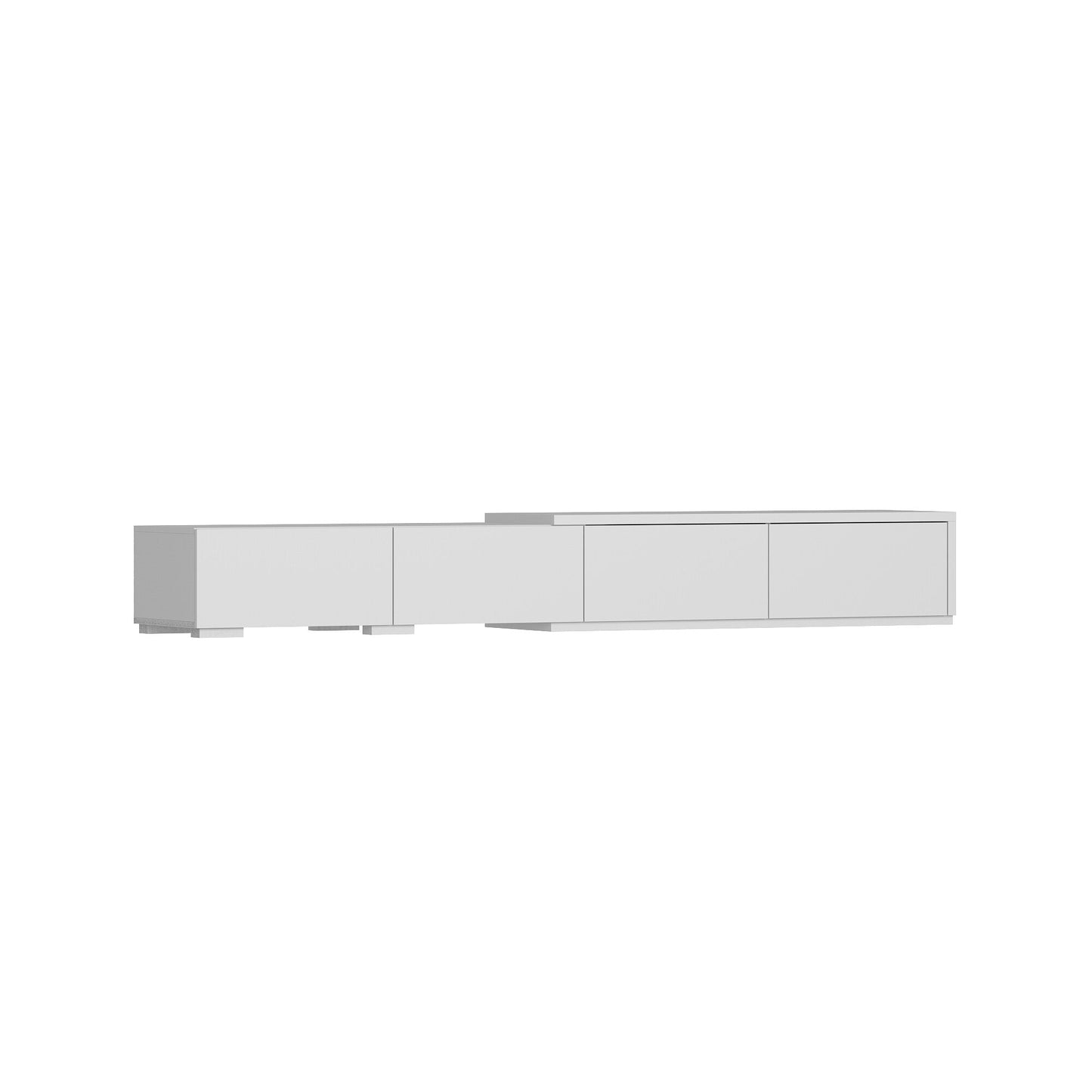 FUFU&GAGA Modern/Contemporary White Tv Cabinet Integrated Tv Mount (Accommodates TVs up to 80-in)