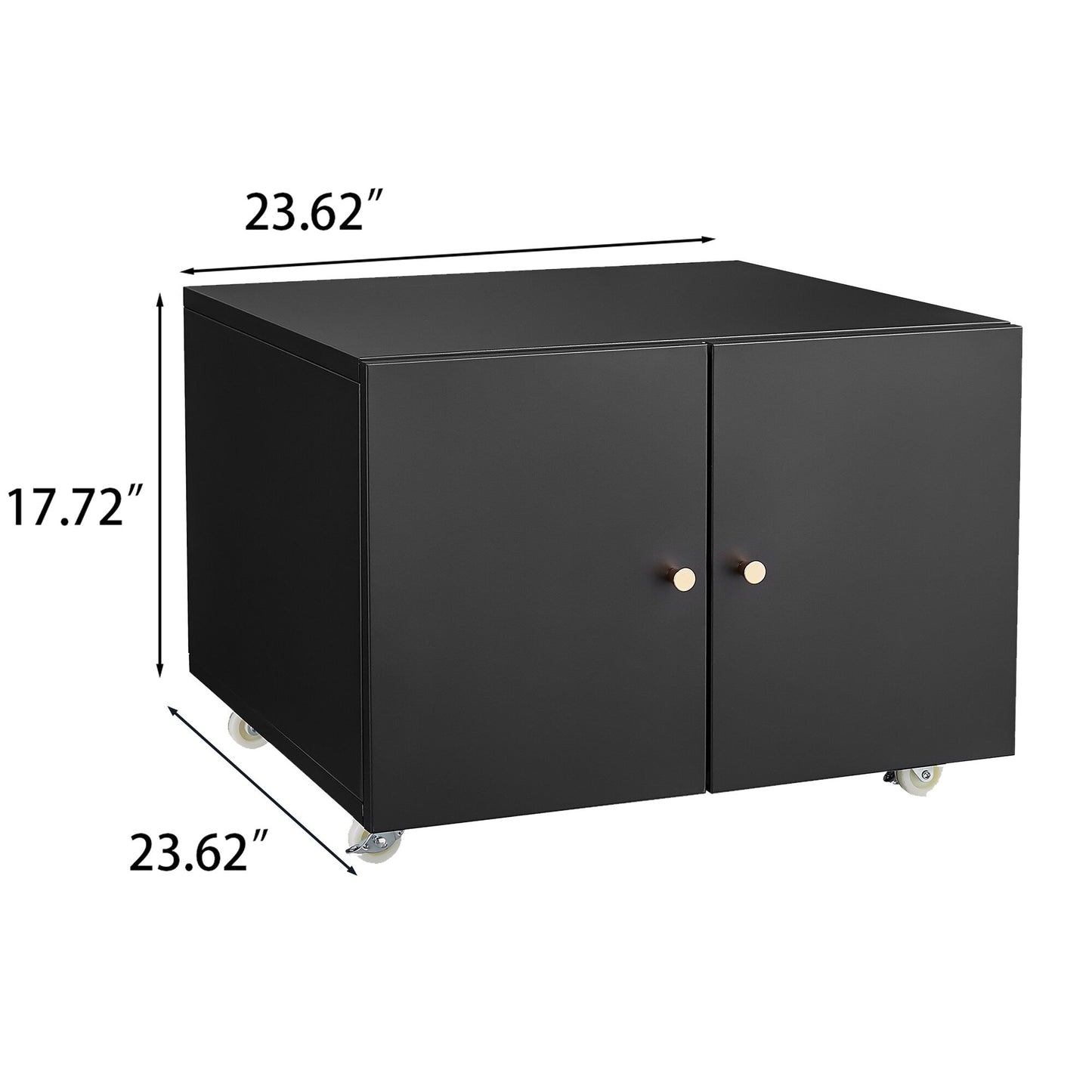 Flynama Black 23.62-in File Cabinet