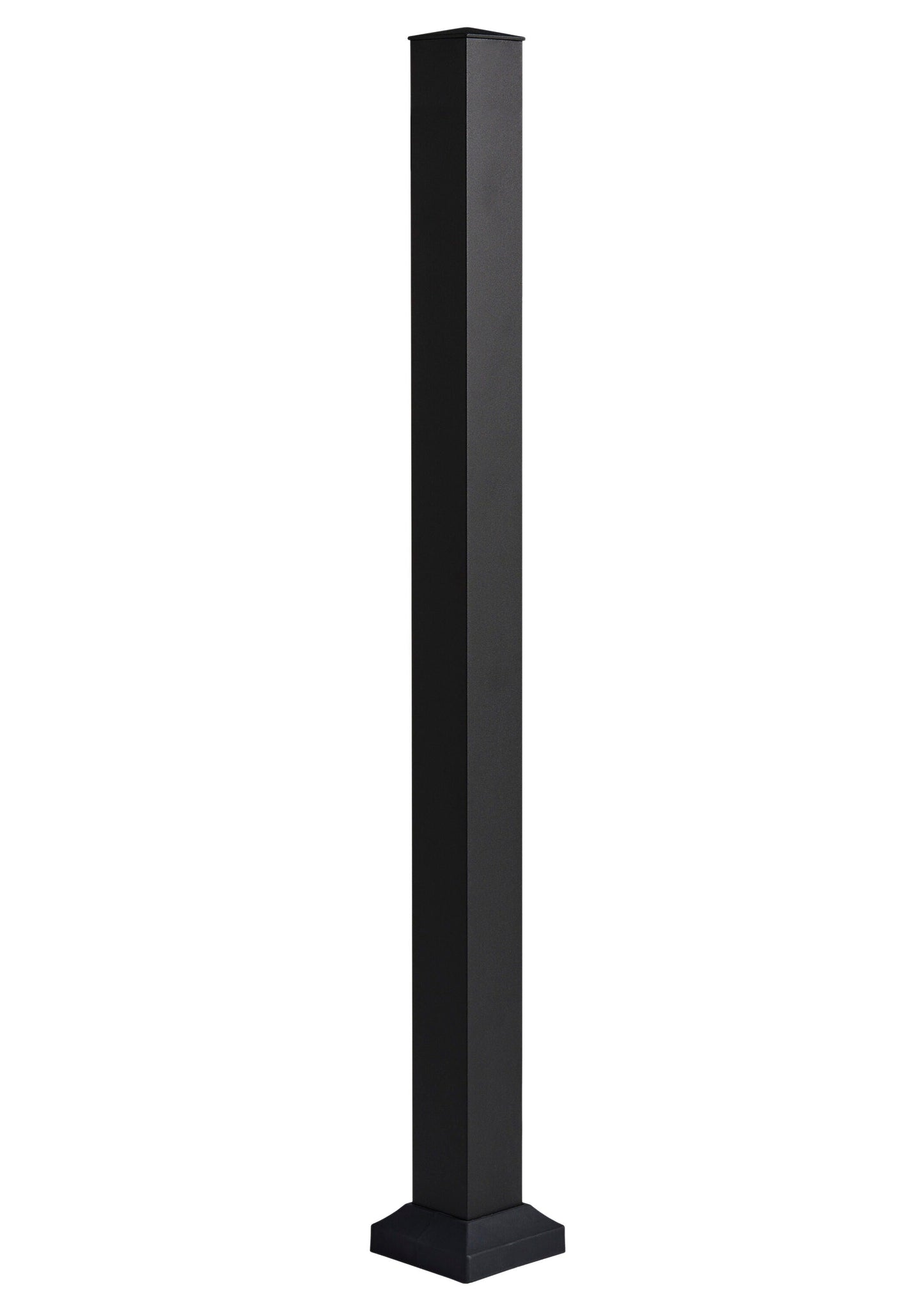 Fiberon CitySide Matte Black Aluminum Deck Bottom Stair Post